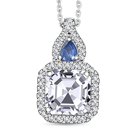 Moissanite & Ceylon Blue Sapphire - Product card gallery slide 1 (10176716013881)