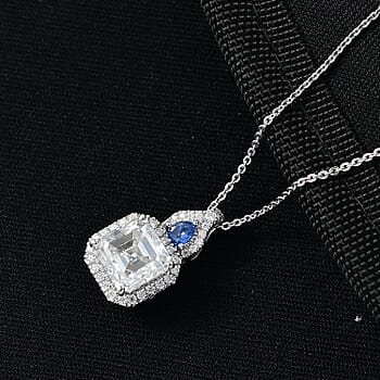 Moissanite & Ceylon Blue Sapphire - Product card gallery slide 2 (10176716013881)