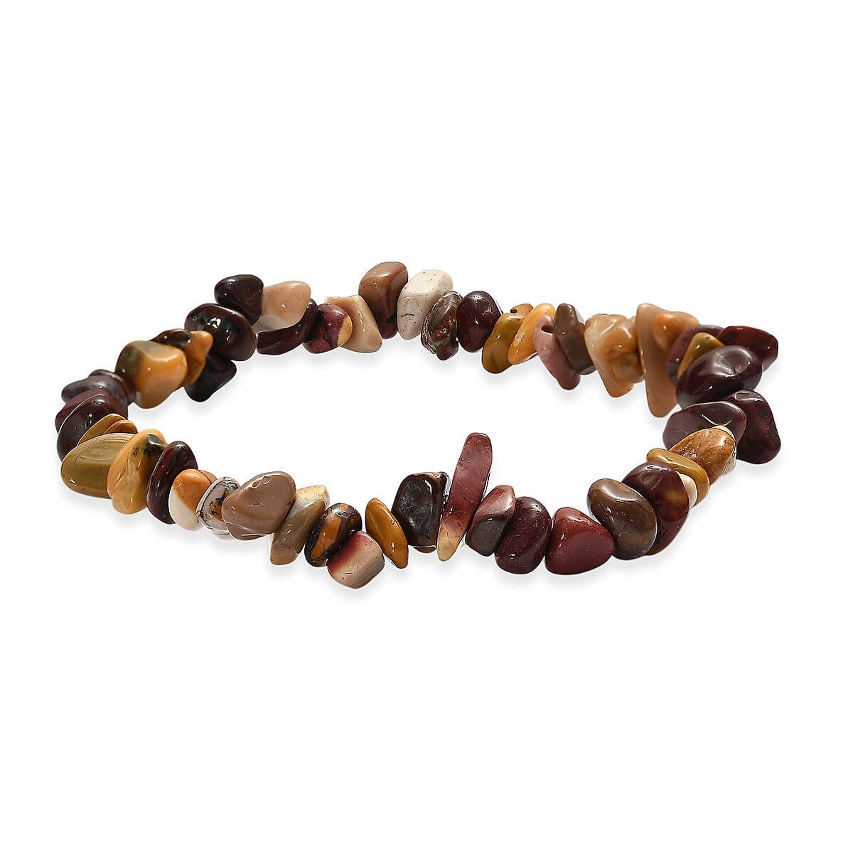 Set of 6 Multi Gemstone 491.90 ctw Chips Stretch Bracelet image number 6