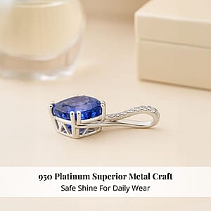 Certified & Appraised Rhapsody AAAA Tanzanite and E-F VS Diamond 2.80 ctw Pendant Necklace 18 Inches 4.51 Grams