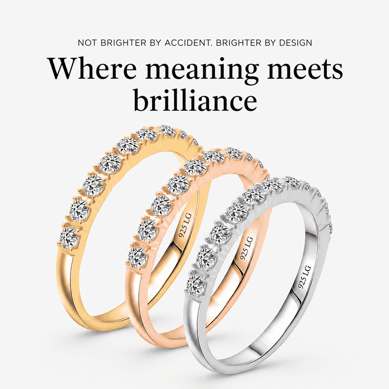 Luxuriant Lab Grown Diamond G SI 1.60 ctw Set of 3 Ring in Sterling Silver (Size 10.0)