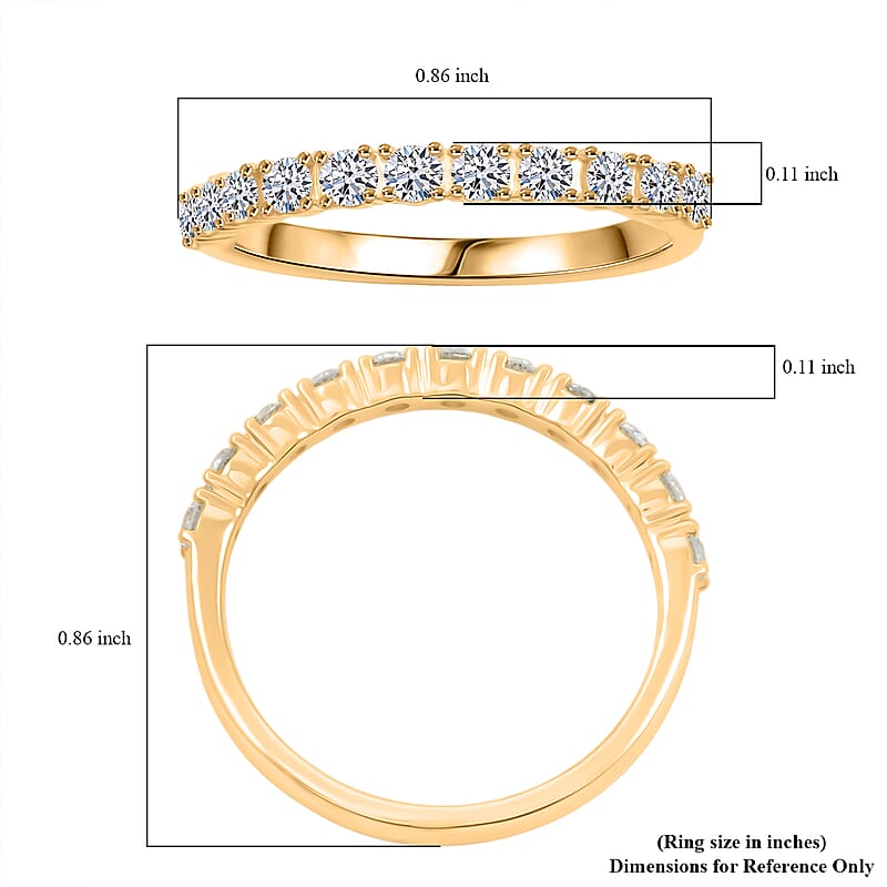 Luxuriant Lab Grown Diamond G SI 1.60 ctw Set of 3 Ring in Sterling Silver (Size 10.0)