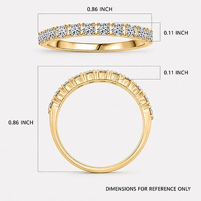Luxuriant Lab Grown Diamond G SI 1.60 ctw Set of 3 Ring in Sterling Silver (Size 10.0)