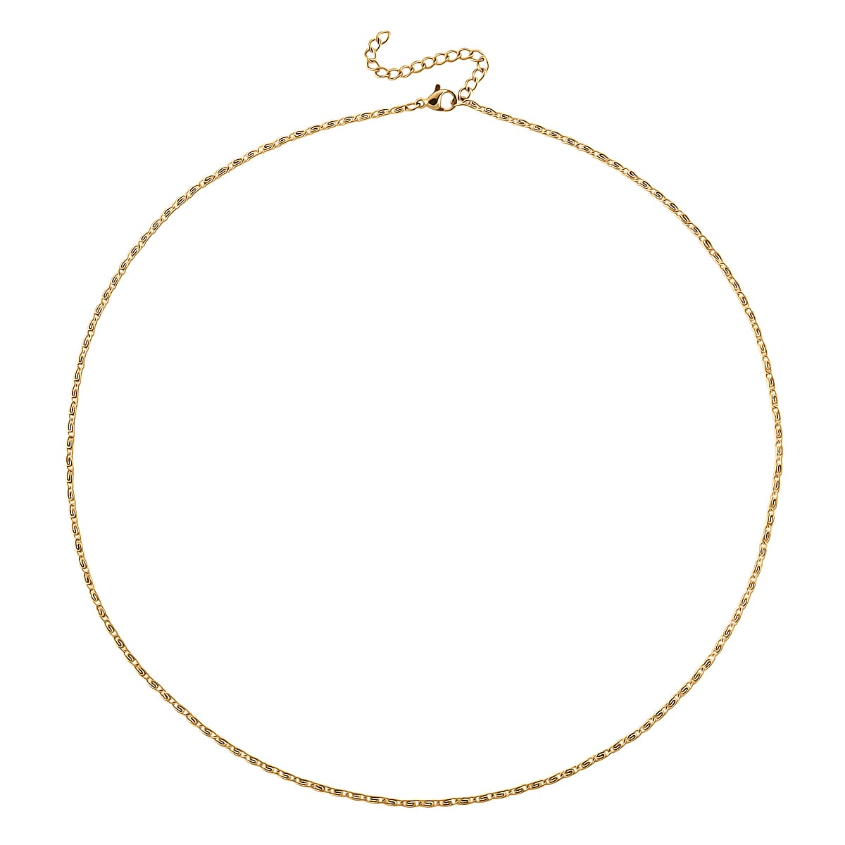 Doorbuster Set of 3 Link, Small Link and Snake Chain Necklace in ION Plated YG Stainless Steel 20-22 Inches image number 4