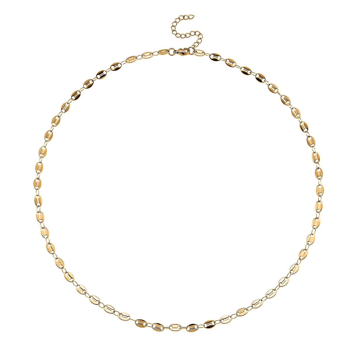 Doorbuster Set of 3 Link, Small Link and Snake Chain Necklace in ION Plated YG Stainless Steel 20-22 Inches image number 8