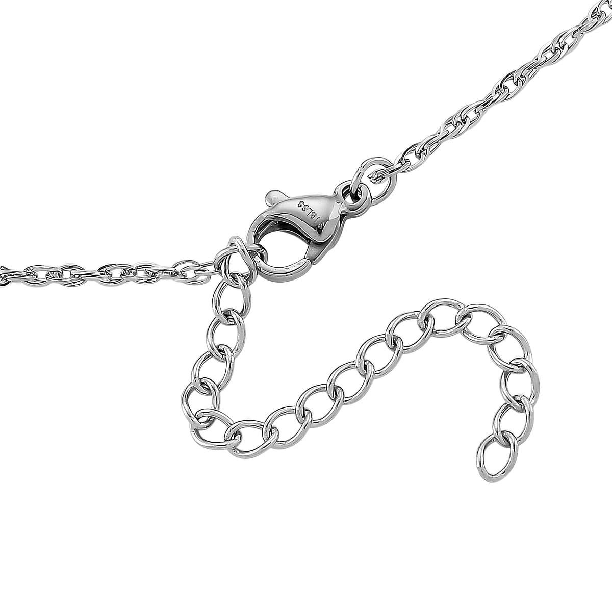 Doorbuster Set of 3 Fine, Link and Twisted Rope Chain Necklace in Stainless Steel 20-22 Inches image number 5