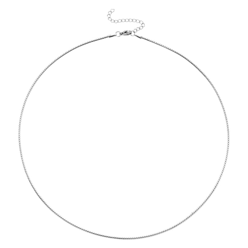  Set of 3 Fine, Link and Twisted Rope Chain Necklace in Stainless Steel 20-22 Inches