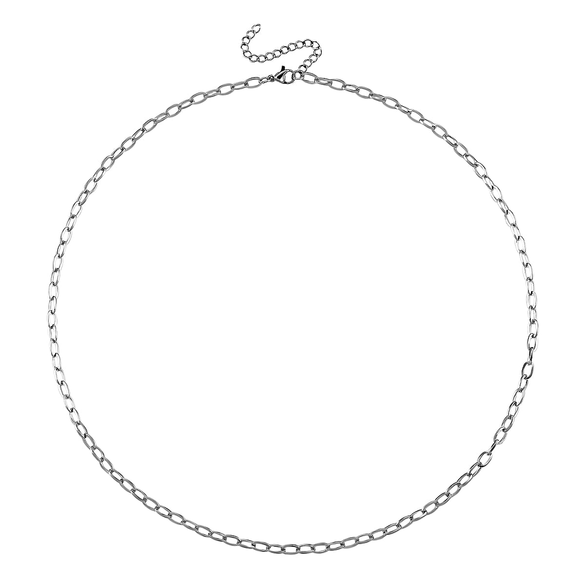 Doorbuster Set of 3 Fine, Link and Twisted Rope Chain Necklace in Stainless Steel 20-22 Inches image number 8