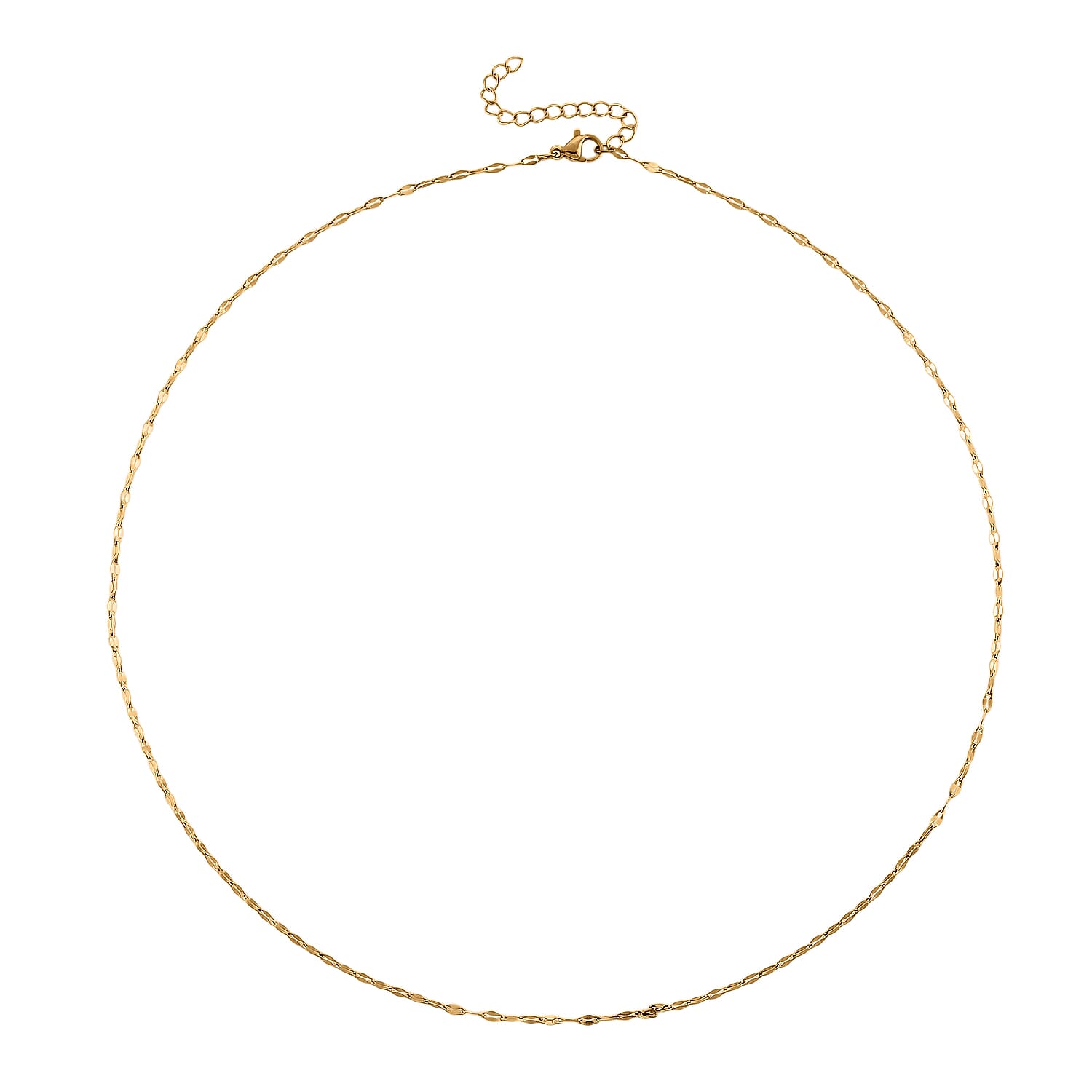 Set of 3 Chain Necklace in ION Plated YG Stainless Steel (Rope Chain, Link Chain and Cable Chain) (20-22 Inches)