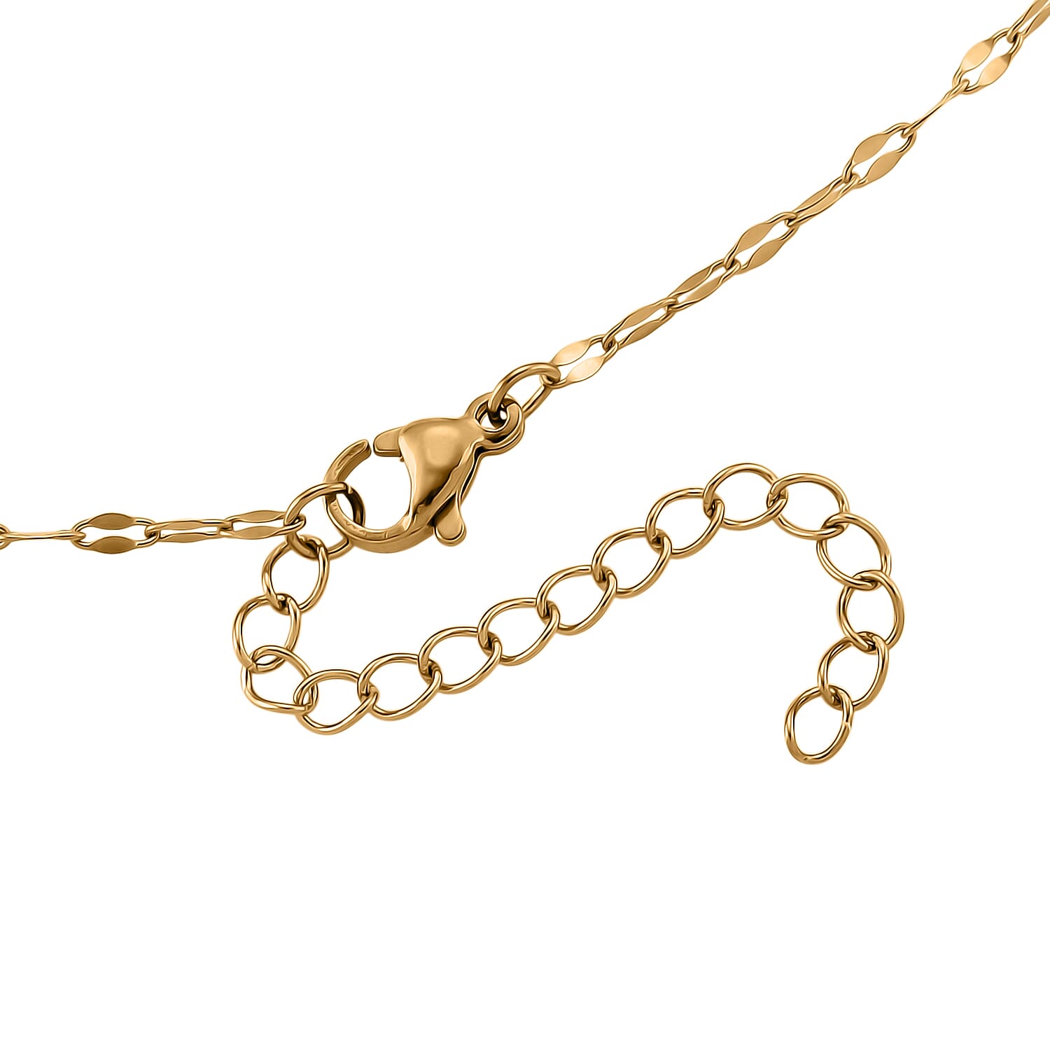 Set of 3 Chain Necklace in ION Plated YG Stainless Steel (Rope Chain, Link Chain and Cable Chain) (20-22 Inches)