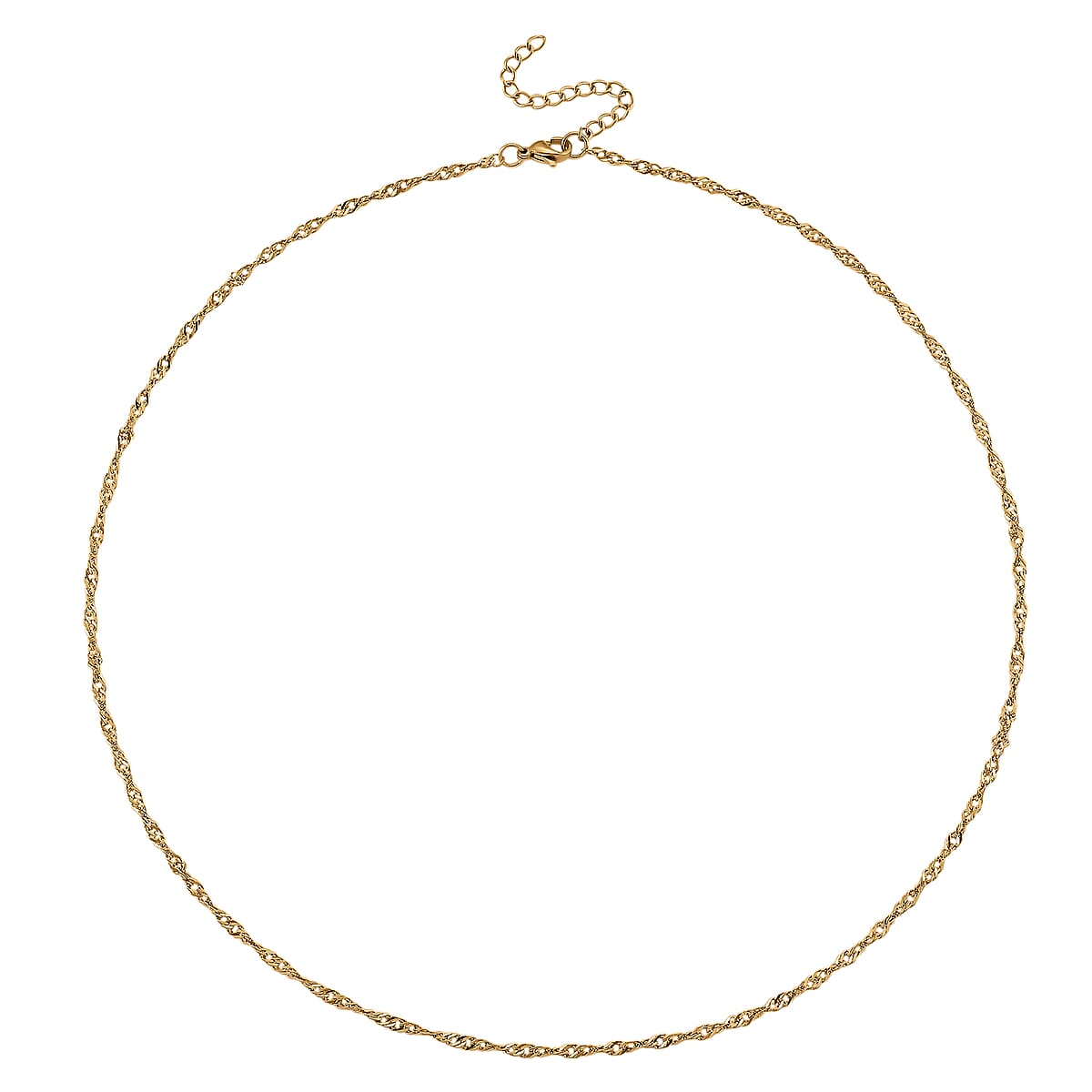 Doorbuster Set of 3 Rope, Link and Delicate Cable Chain Necklace in ION Plated YG Stainless Steel 20-22 Inches image number 6