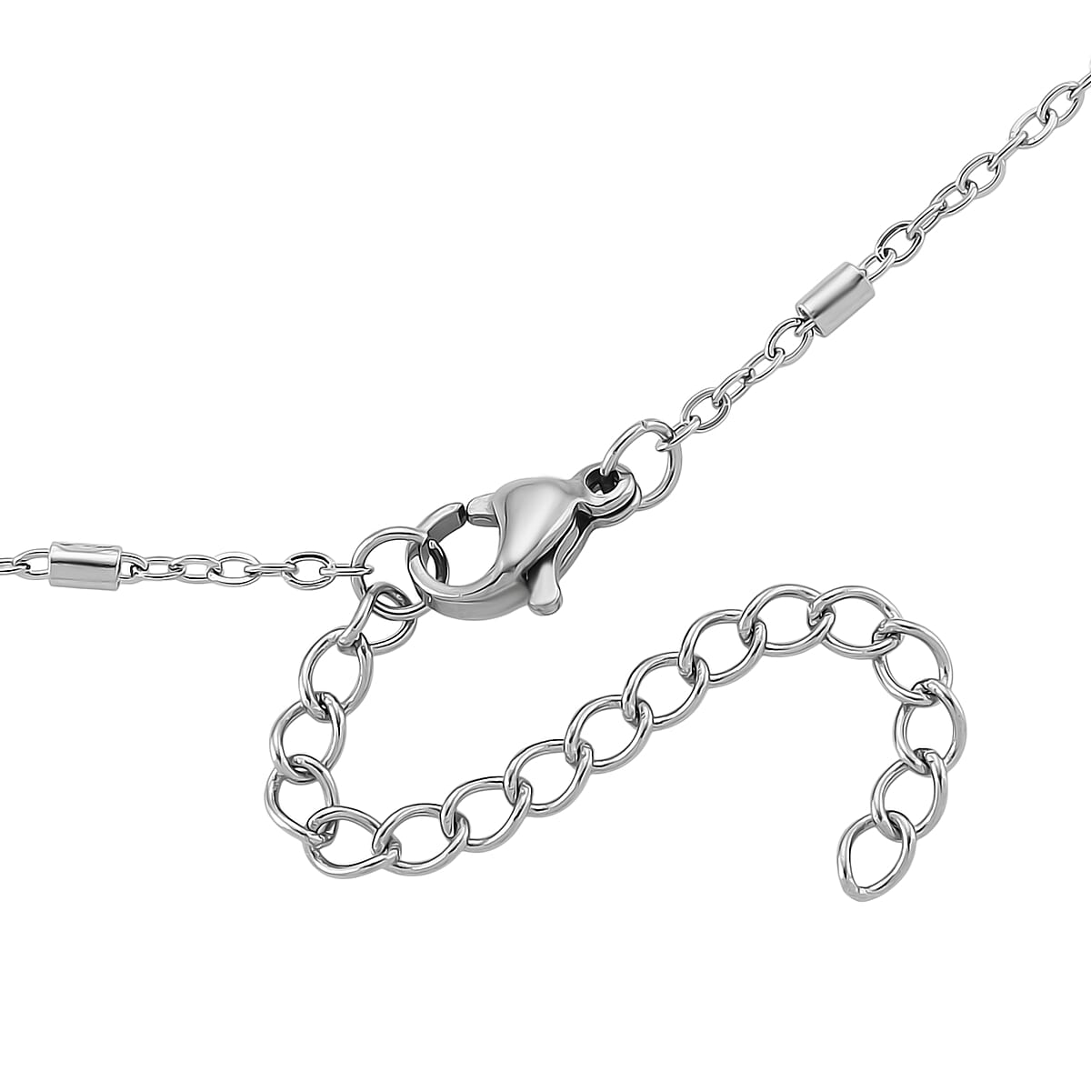 Doorbuster Set of 3 Snake, Link and Twisted Rope Chain Necklace in Stainless Steel 20-22 Inches image number 5