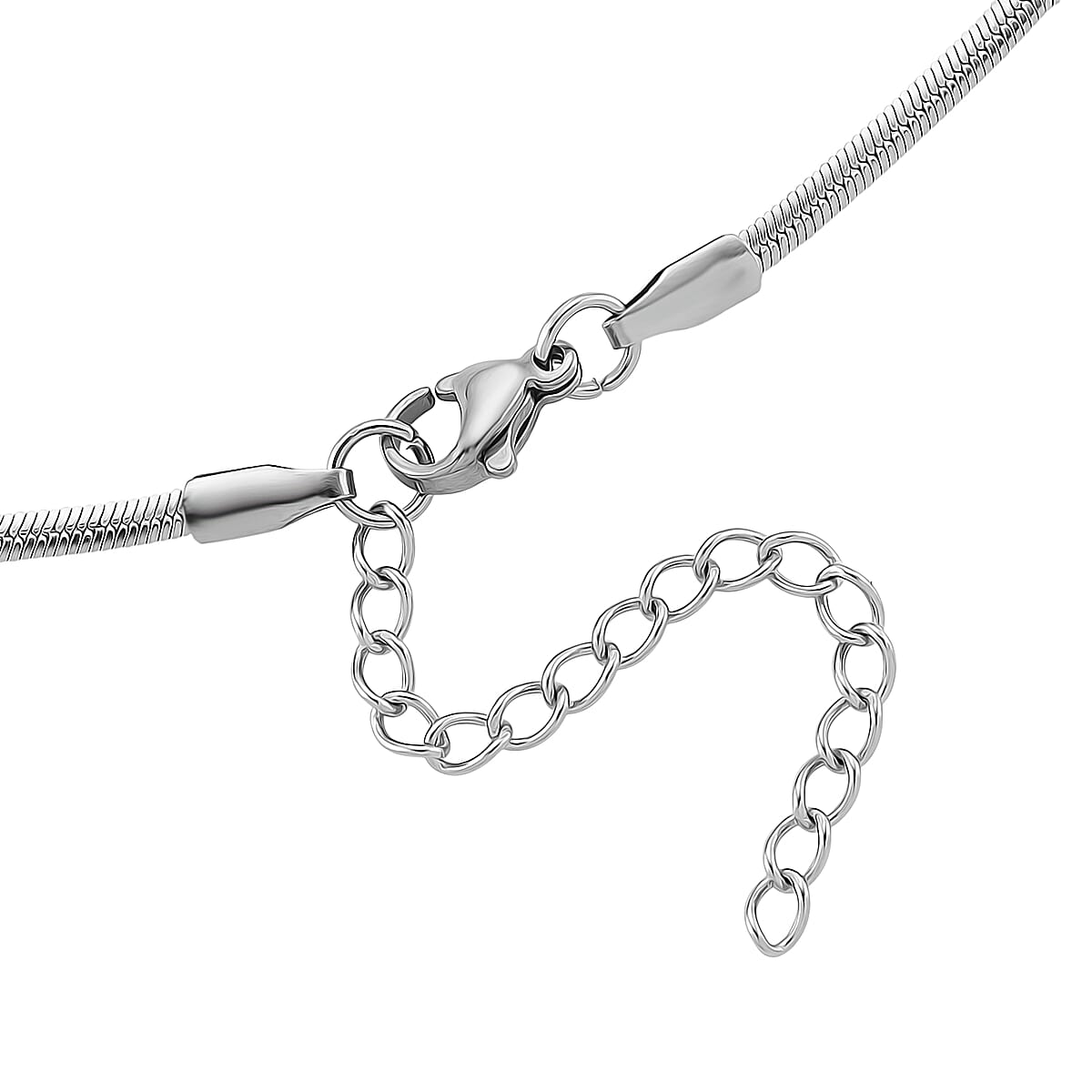 Doorbuster Set of 3 Snake, Link and Twisted Rope Chain Necklace in Stainless Steel 20-22 Inches image number 7