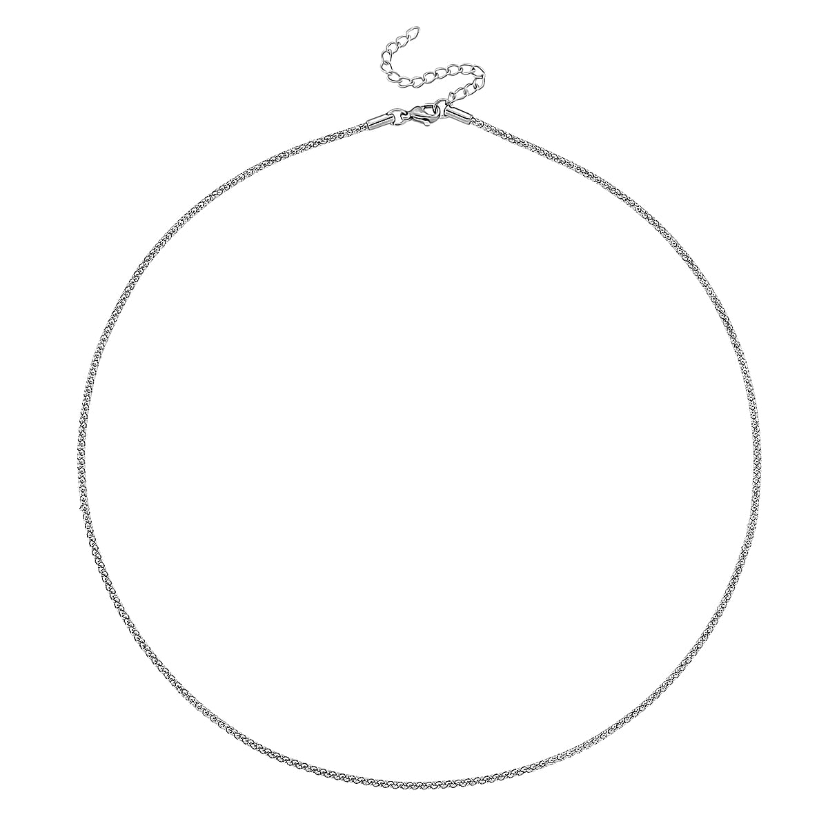 Doorbuster Set of 3 Snake, Link and Twisted Rope Chain Necklace in Stainless Steel 20-22 Inches image number 8