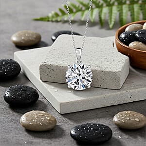 IGI Certified Luxuriant Lab Grown Diamond Solitaire Pendant Necklace in 950 Platinum 5.00 ctw (20 Inches) (E-F, VS)