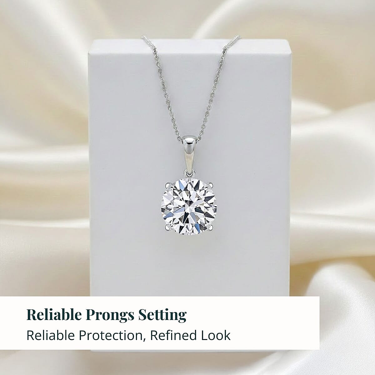  IGI Certified 950 Platinum Luxuriant Lab Grown Diamond (E-F, VS) Pendant Necklace (20 Inches) 5.00 ctw image number 5