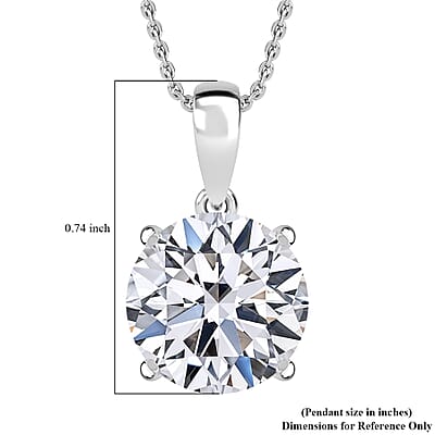 IGI Certified Luxuriant Lab Grown Diamond Solitaire Pendant Necklace in 950 Platinum 5.00 ctw (20 Inches) (E-F, VS)