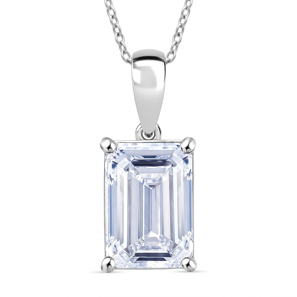 IGI Certified Luxuriant Lab Grown Diamond Solitaire Pendant Necklace in 950 Platinum 5.00 ctw (20 Inches) (E-F, VS)