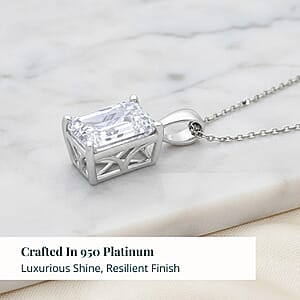  IGI Certified Luxuriant Lab Grown Diamond Solitaire Pendant Necklace in 950 Platinum 5.00 ctw (20 Inches) (E-F, VS)