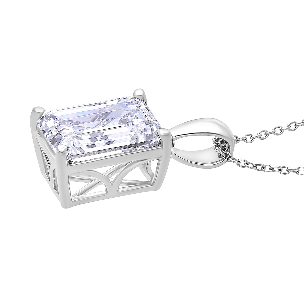 IGI Certified Luxuriant Lab Grown Diamond Solitaire Pendant Necklace in 950 Platinum 5.00 ctw (20 Inches) (E-F, VS)