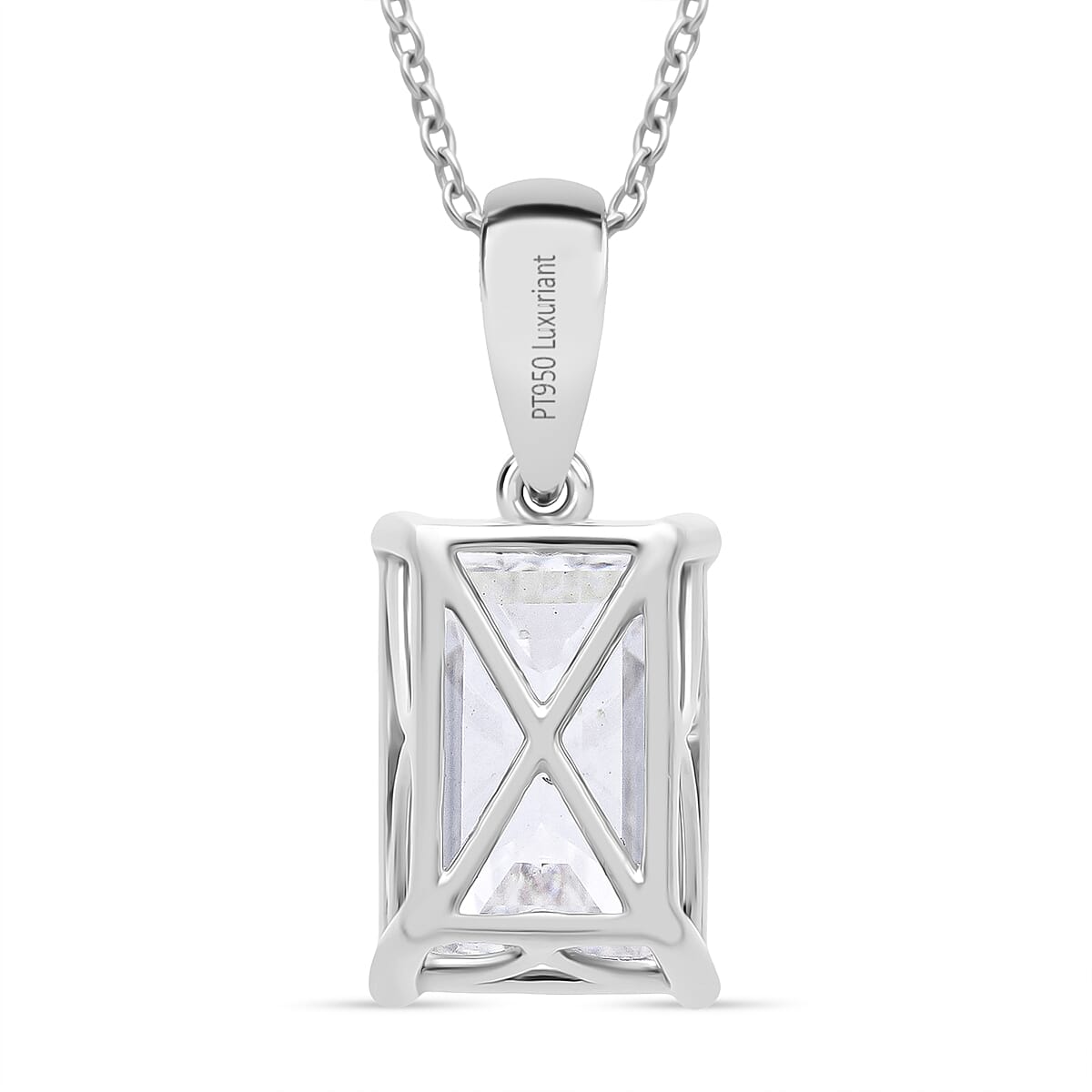 IGI Certified Luxuriant Lab Grown Diamond Solitaire Pendant Necklace in 950 Platinum 5.00 ctw (20 Inches) (E-F, VS)