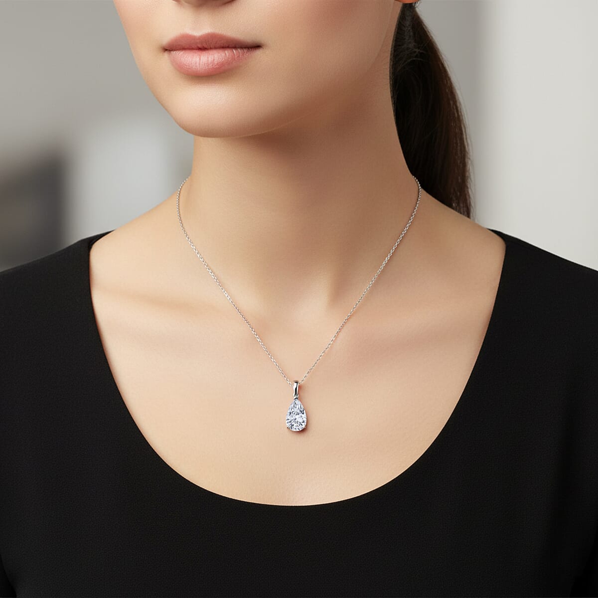 IGI Certified Luxuriant Lab Grown Diamond Solitaire Pendant Necklace in 950 Platinum 5.00 ctw (20 Inches) (E-F, VS) image number 2