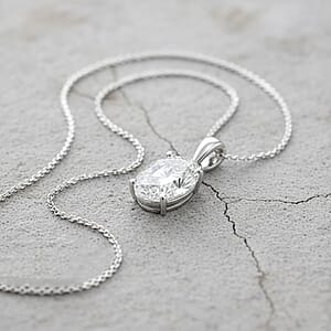 IGI Certified  Luxuriant Lab Grown Diamond Solitaire Pendant Necklace in 950 Platinum 5.00 ctw (20 Inches) (E-F, VS)