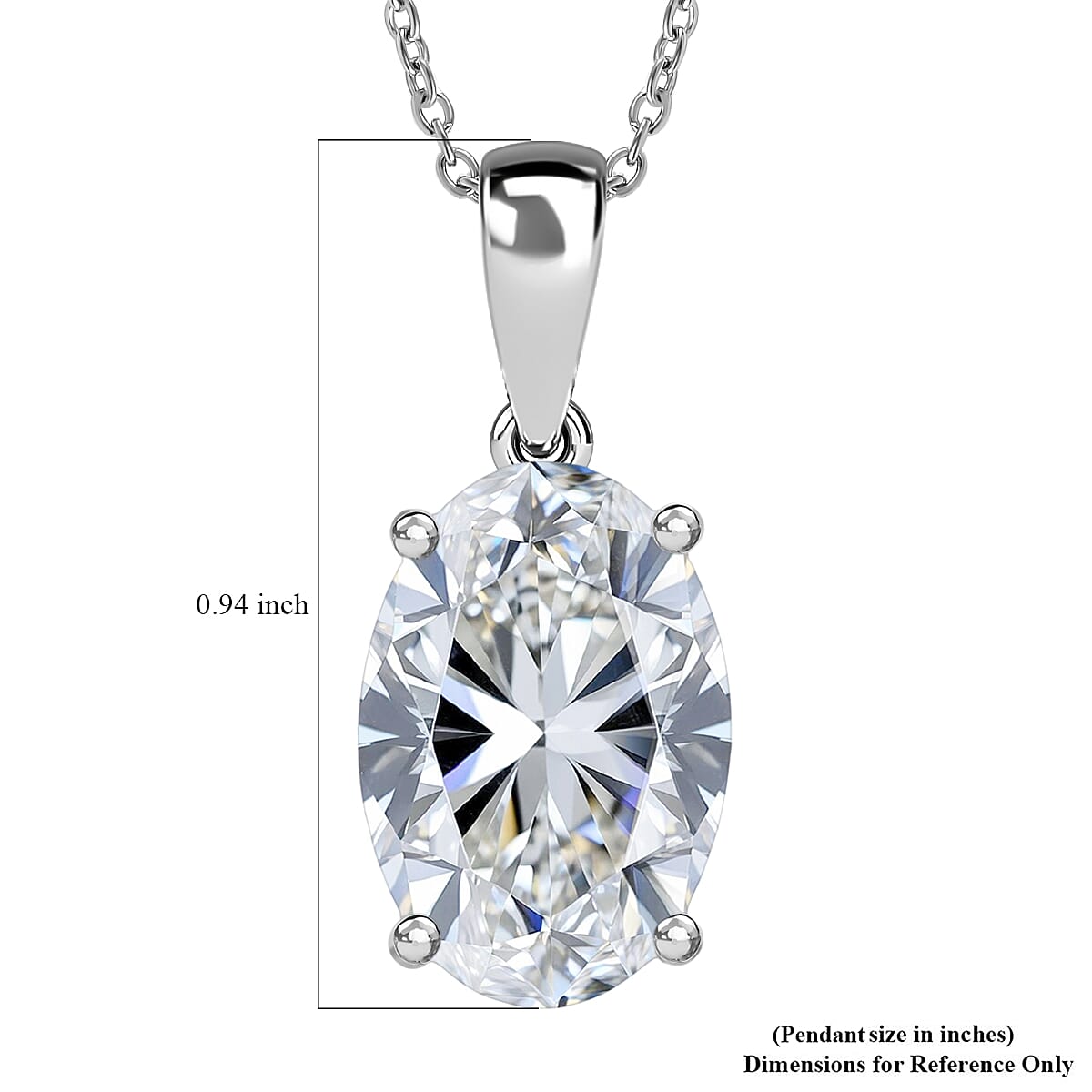 IGI Certified  Luxuriant Lab Grown Diamond Solitaire Pendant Necklace in 950 Platinum 5.00 ctw (20 Inches) (E-F, VS) image number 5