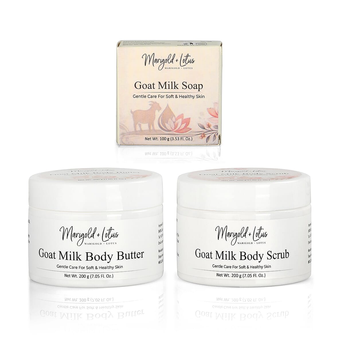 Marigold and Lotus Goat Milk Soap Bar with Botanical Oils & Shea Butter - 3.5oz image number 3
