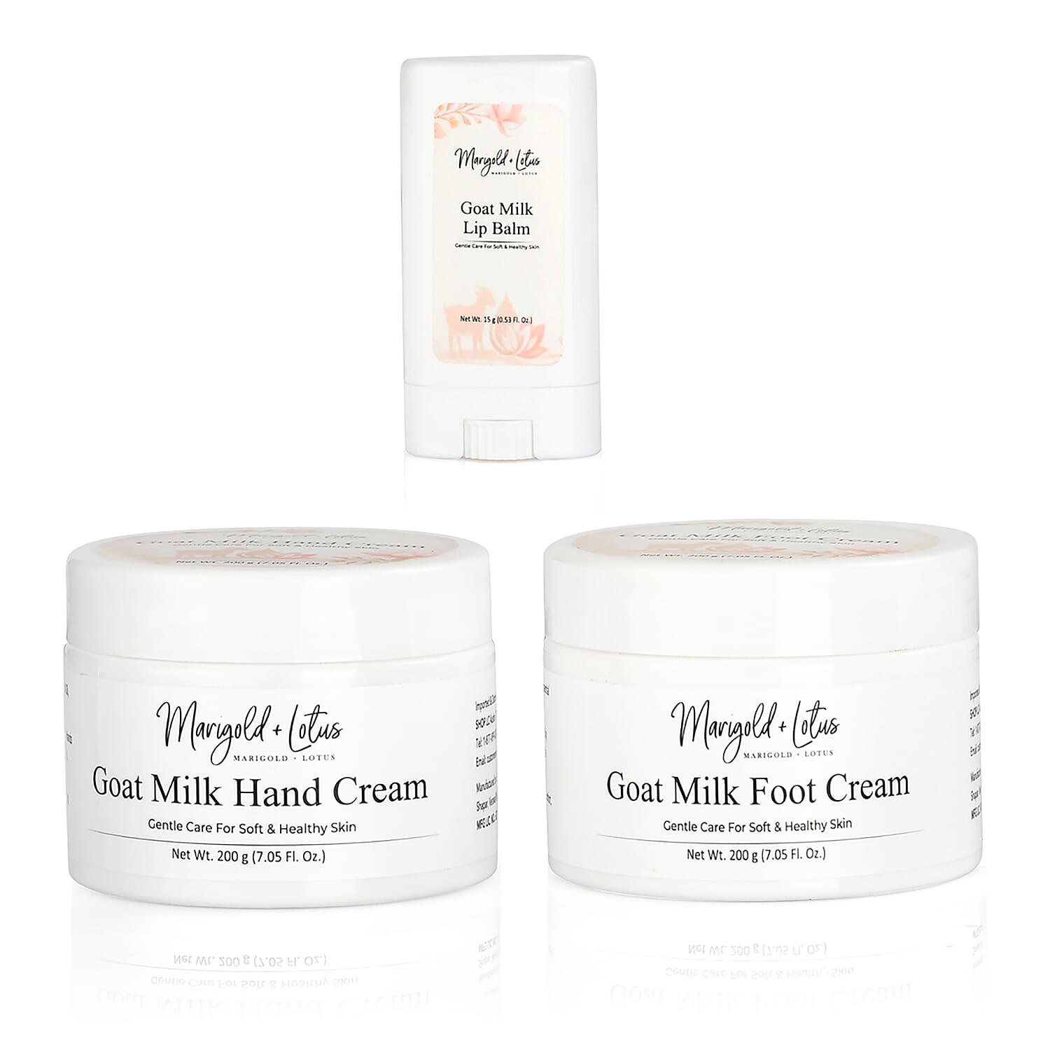 Marigold and Lotus Pure Goat Milk Hand Cream, Vanilla Absolute - Scented - 7.05oz
