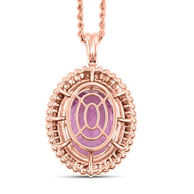 Certified & Appraised AAA Martha Rocha Kunzite 15.11 ctw Pendant Necklace in 10K Rose Gold 6.43 Grams 18 Inches