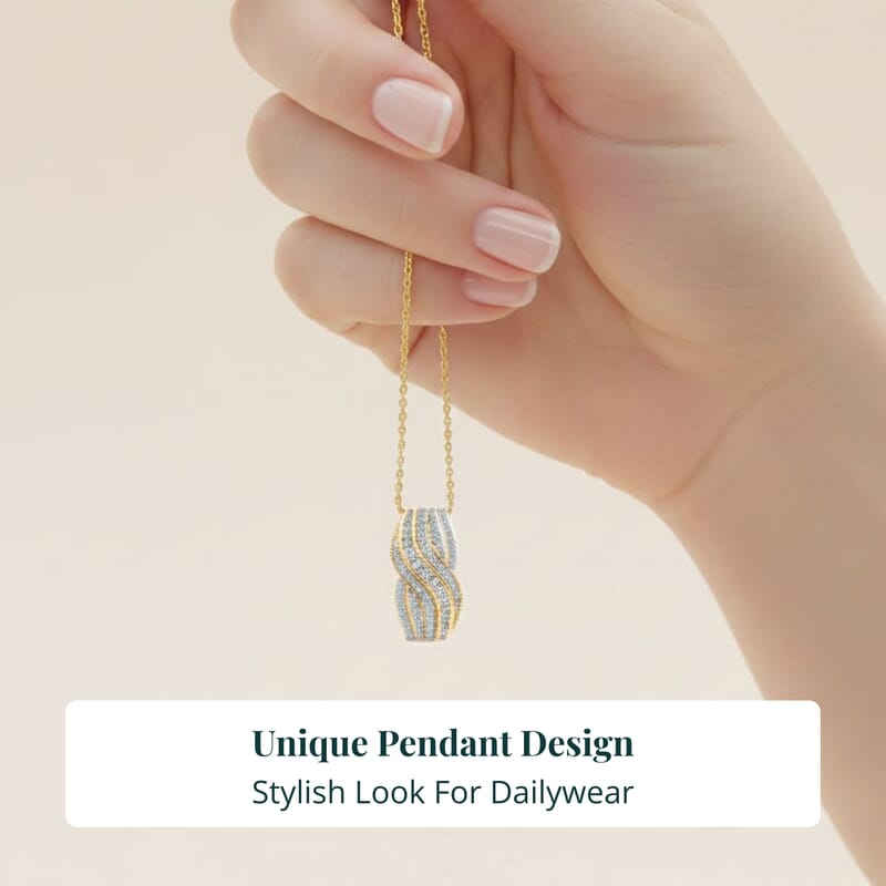 Luxuriant Lab Grown Diamond G-H SI 1.00 ctw Pendant Necklace in 18K Vermeil Yellow Gold Over Sterling Silver 20 Inches