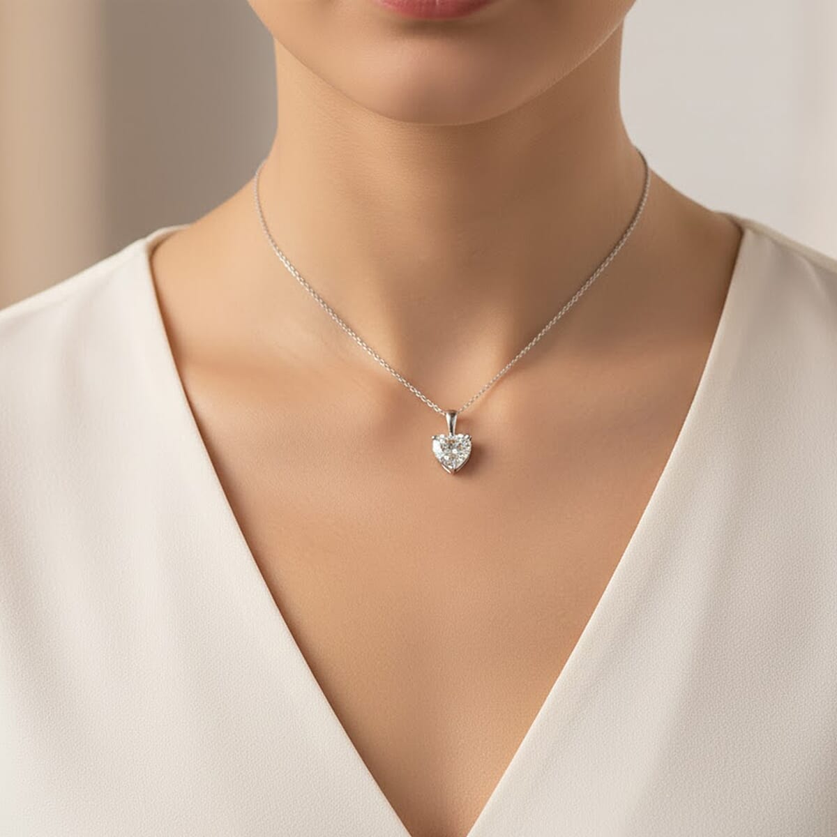 Doorbuster IGI Certified Luxuriant Lab Grown Diamond E-F VS 5.00 ctw Solitaire Pendant Necklace in 950 Platinum 5.50 Grams 20 Inches image number 2