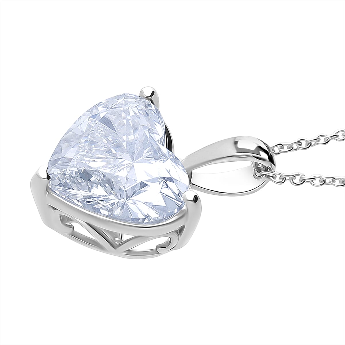 Doorbuster IGI Certified Luxuriant Lab Grown Diamond E-F VS 5.00 ctw Solitaire Pendant Necklace in 950 Platinum 5.50 Grams 20 Inches image number 4