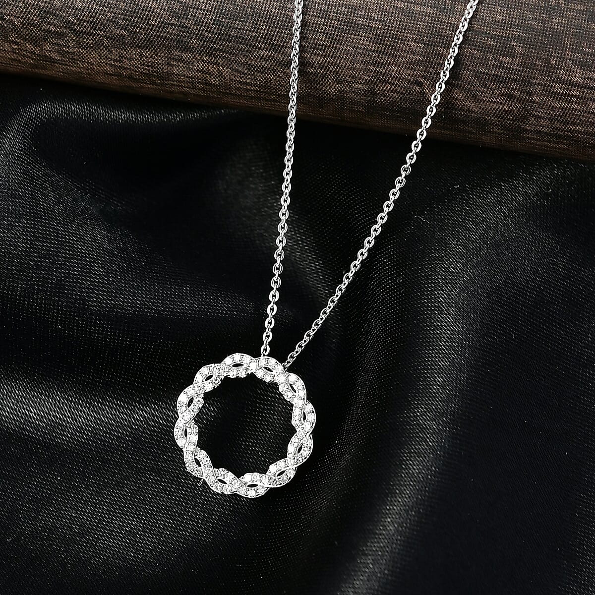 Luxuriant Lab Grown Diamond G-H SI 0.35 ctw Pendant Necklace in Rhodium Over Sterling Silver 20 Inches image number 1