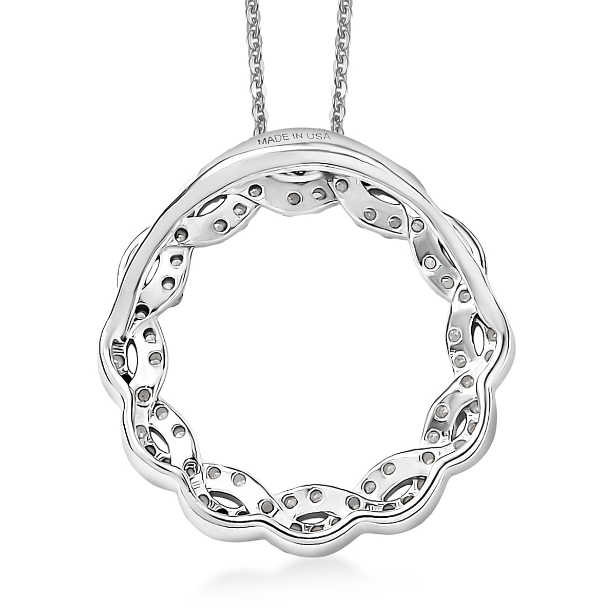 Luxuriant Lab Grown Diamond G-H SI 0.35 ctw Pendant Necklace in Rhodium Over Sterling Silver 20 Inches image number 4