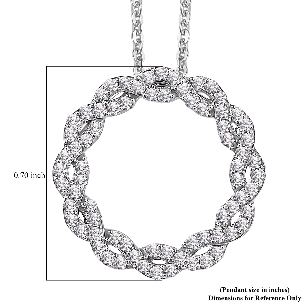 Luxuriant Lab Grown Diamond G-H SI 0.35 ctw Pendant Necklace in Rhodium Over Sterling Silver 20 Inches image number 6