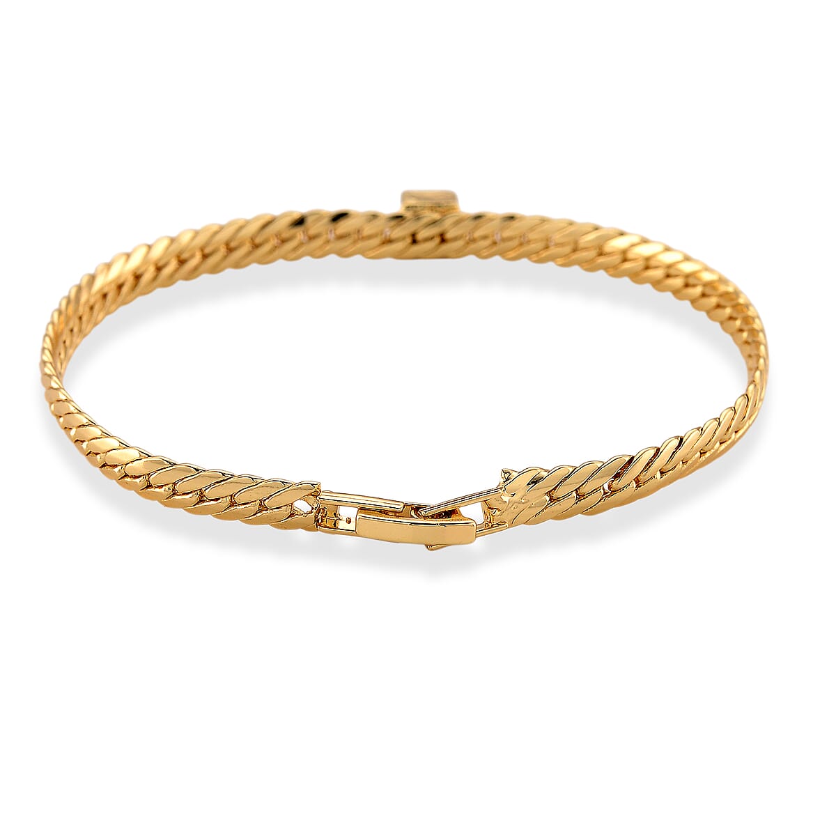 Strada Austrian Crystal Japanese Movement Fake MOP Dial Watch and 2 Pcs Goltone Bracelet (7-7.5In) image number 7