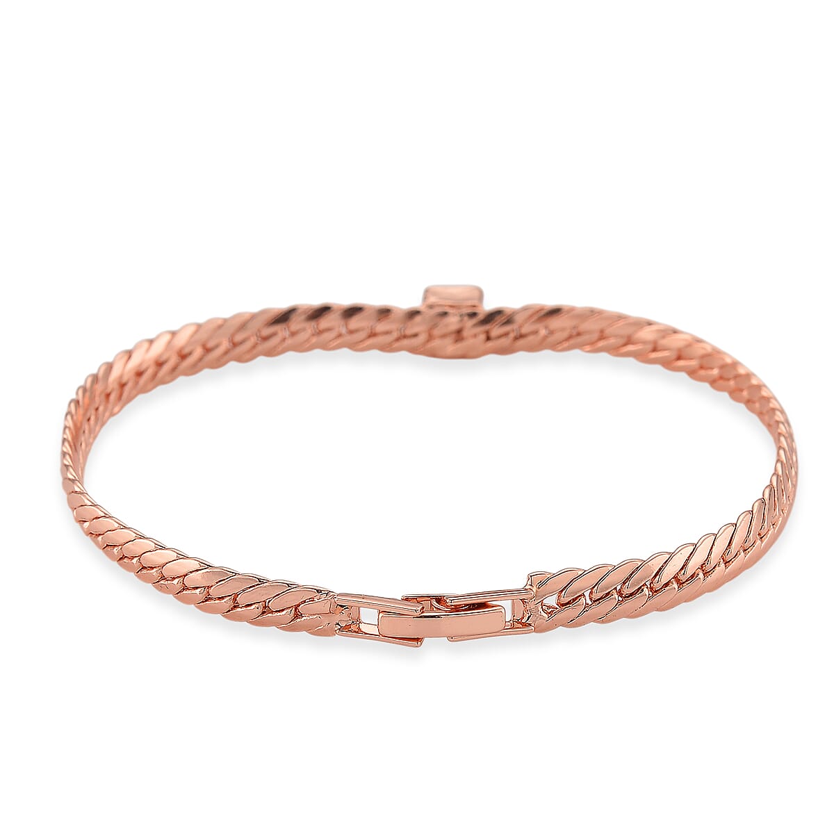 Strada Red Austrian Crystal Japanese Movement Fake MOP Dial Watch and 2 Pcs Goldtone Bracelet (7-7.5In) image number 7