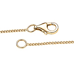 14K YG Over Sterling Silver Tree of Life Cross Pendant with ION Plated YG Stainless Steel Necklace (20 Inches)