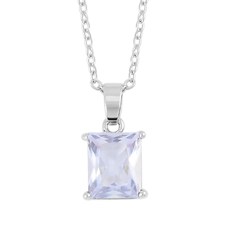 3 Piece Set Austrian Crystal Tennis Bracelet (7.25In), Solitaire Pendant Necklace 20 Inches and Stud Earrings in Silvertone