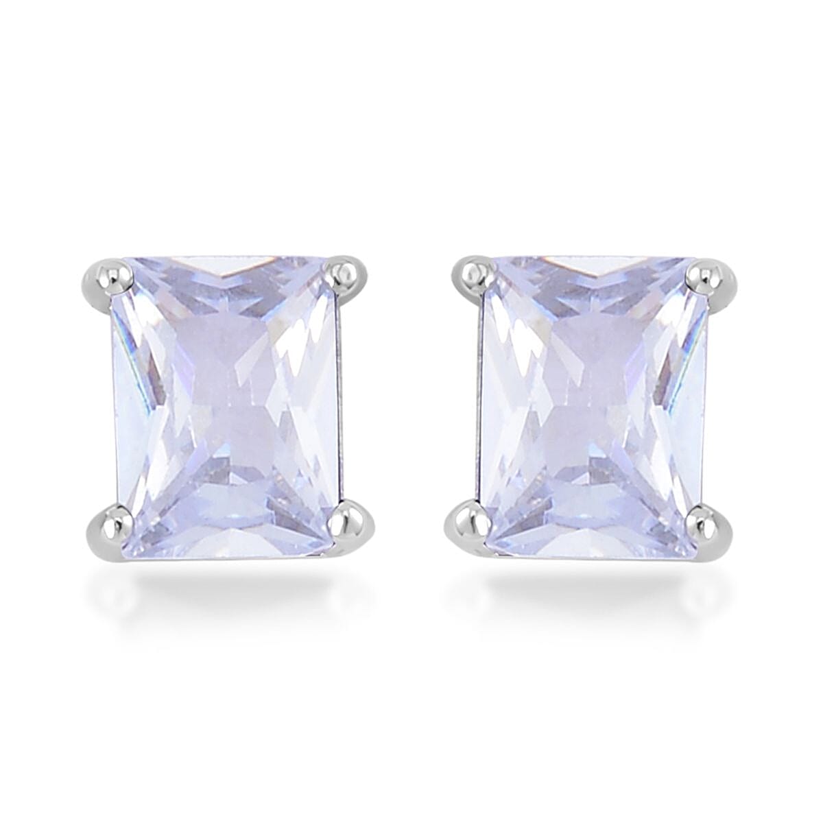  3 Piece Set Austrian Crystal Tennis Bracelet (7.25In), Solitaire Pendant Necklace 20 Inches and Earrings in Silvertone image number 7