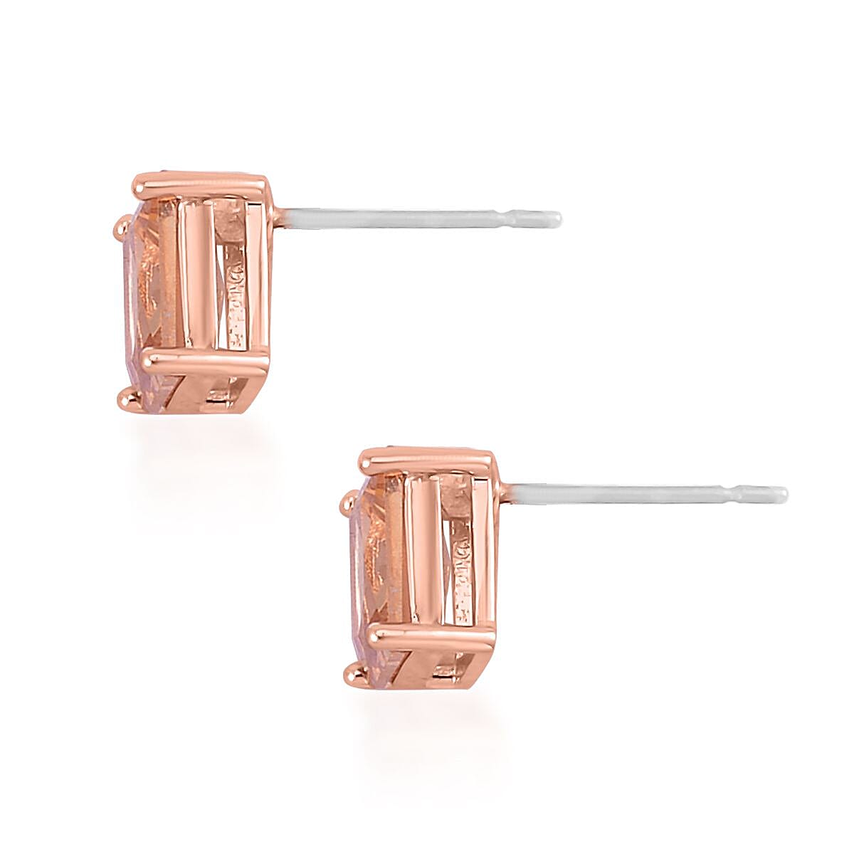 3 Piece Set Austrian Crystal Tennis Bracelet (7.25In), Solitaire Pendant Necklace 20 Inches and Stud Earrings in Rosetone image number 8