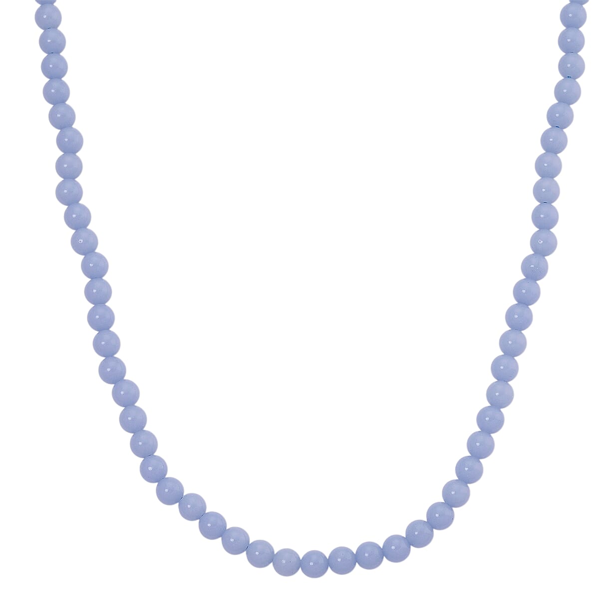 2 Piece Set Blue Luminous Glowing in Dark Beaded 210.00 ctw Stretch Bracelet (6.5-7In) and Necklace 18-20 Inches in Stainless Steel image number 5