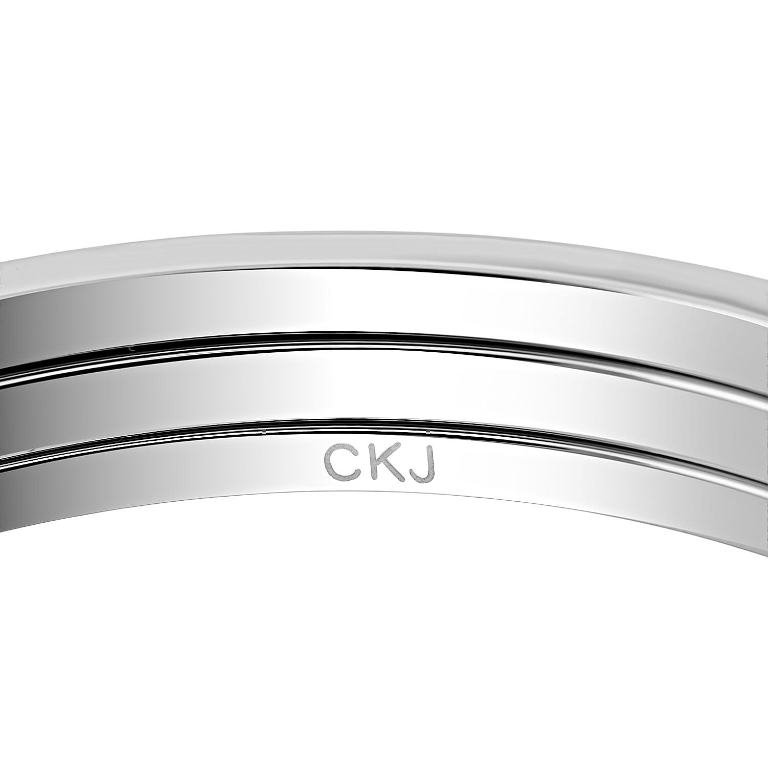 Calvin Klein Set of 3 - Simulated Diamond Bangle Bracelet in Stainless Steel (7.00 In) 4.00 ctw