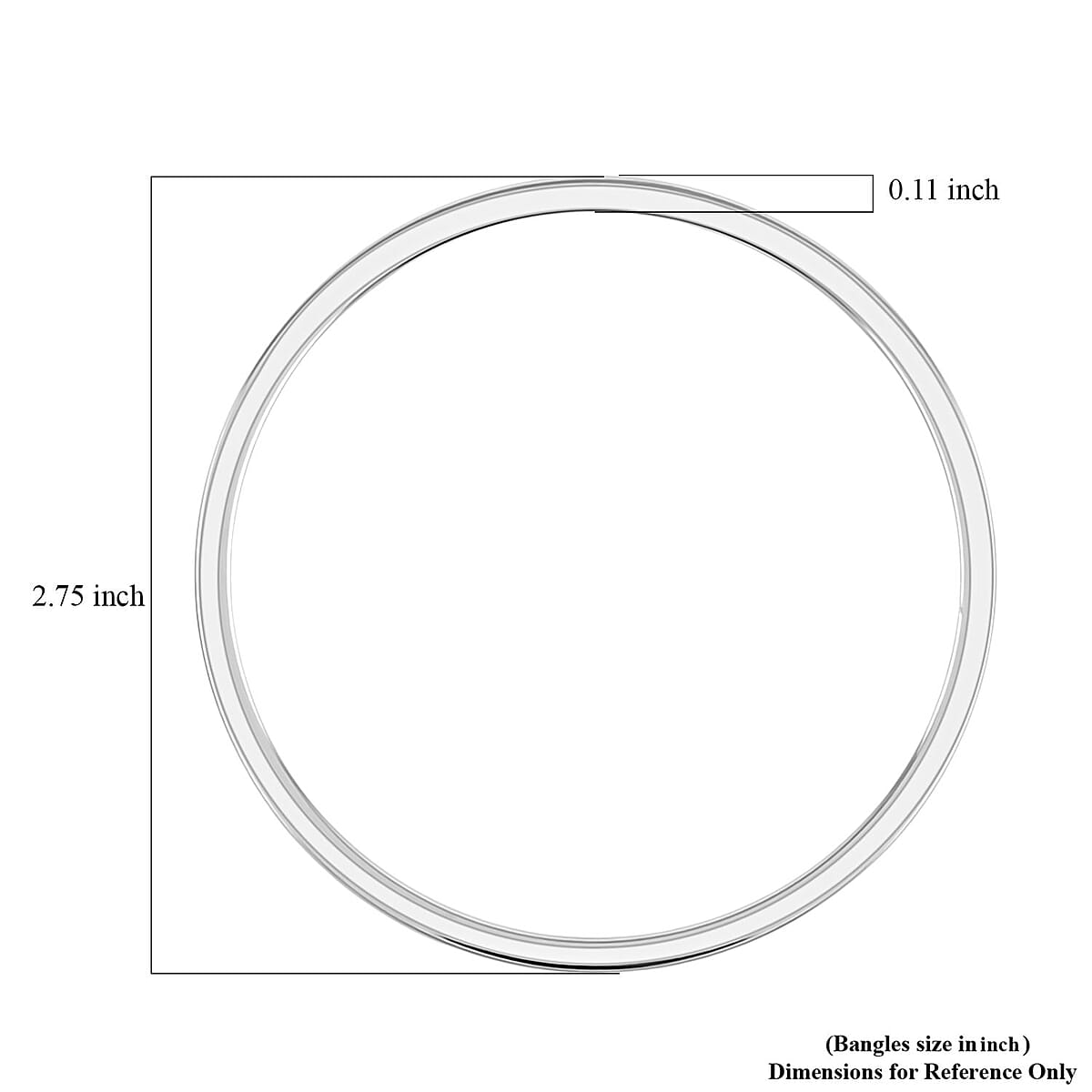 Calvin Klein Set of 3 - Simulated Diamond Bangle Bracelet in Stainless Steel (7.00 In) 4.00 ctw image number 5