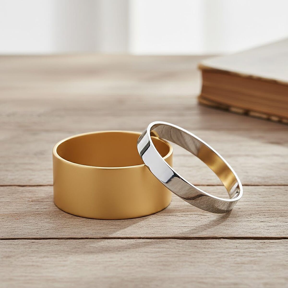  Calvin Klein Set of 2 - Satisfaction Bangle Bracelet in Stainless Steel (7.00 In) image number 1