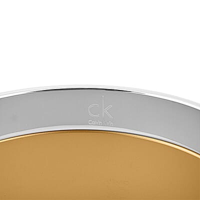  Calvin Klein Set of 2 - Satisfaction Bangle Bracelet in Stainless Steel (7.00 In)