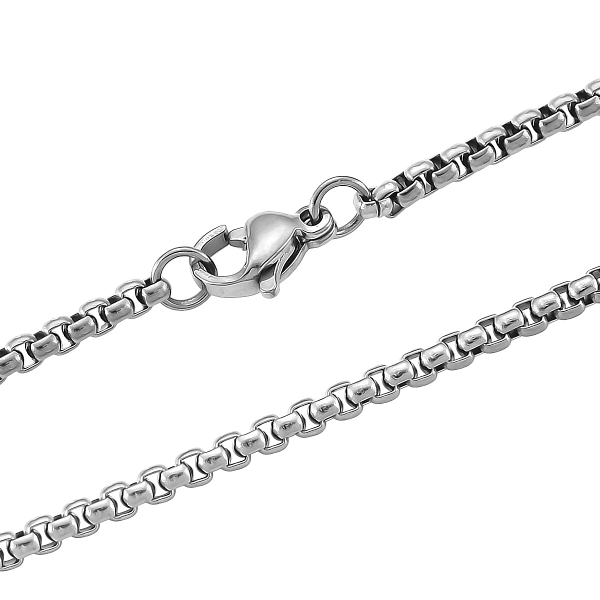 Padre Nuestro Cross Mens Pendant Necklace (23.5 Inches) in Stainless Steel image number 5