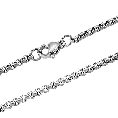 Padre Nuestro Cross Mens Pendant Necklace (23.5 Inches) in Stainless Steel
